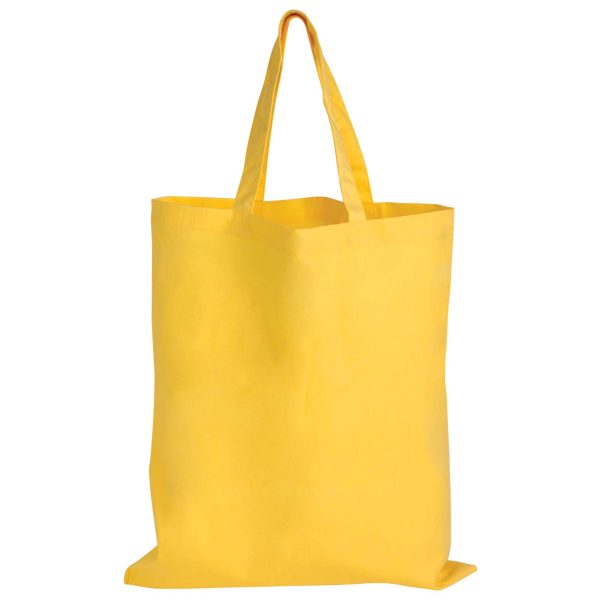 Coloured Cotton Short Handle Tote Bag - Image 11