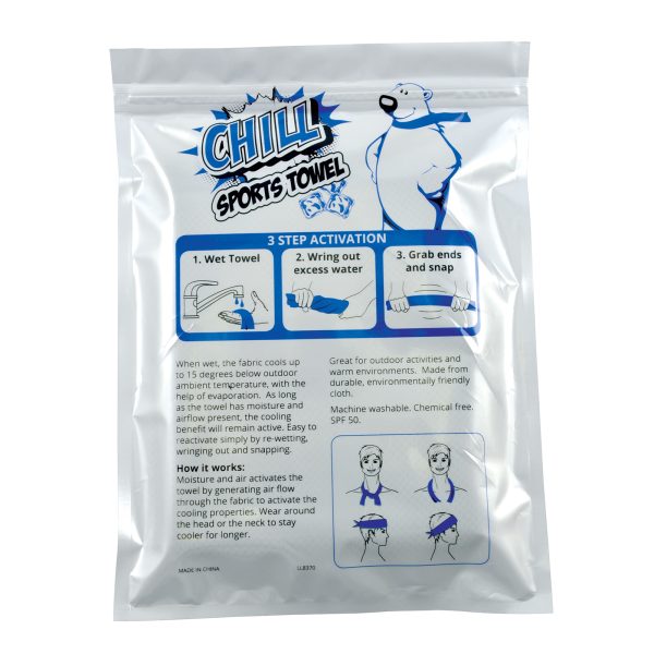 Chill Cooling Towel in Pouch - Image 2