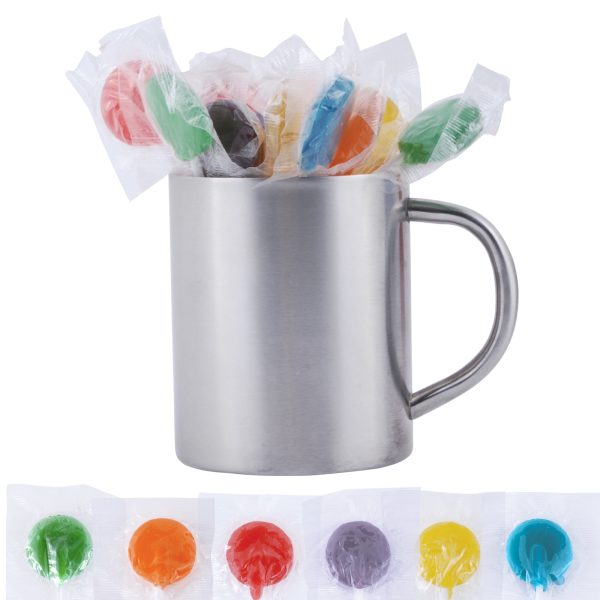 Assorted Colour Lollipops in Java Mug - Image 2