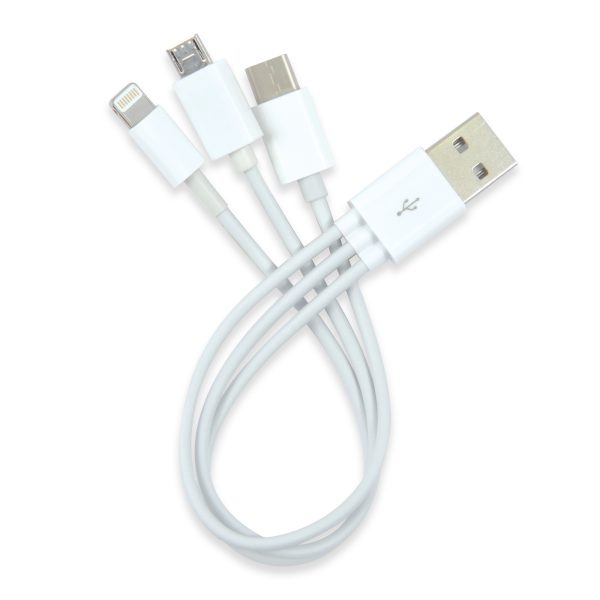 3 in 1 Combo USB Cable - Micro, 8 Pin, Type C - Image 2