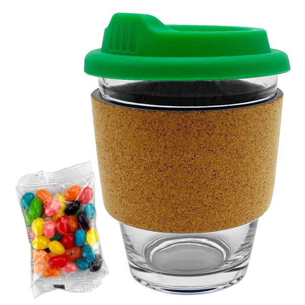 Jelly Bean In Cork Band Glass Coffee Cup - Image 10