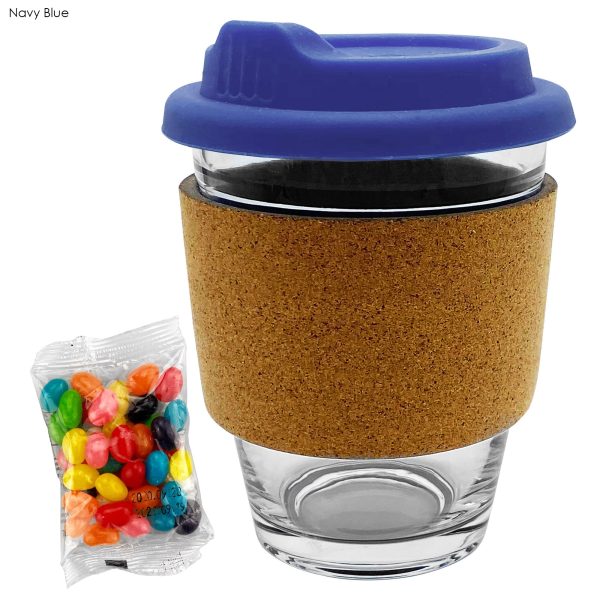 Jelly Bean In Cork Band Glass Coffee Cup - Image 14