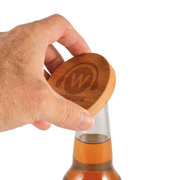 Discus Bamboo Bottle Opener Coaster - Image 10