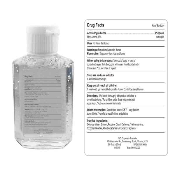 60ml Hand Sanitiser Gel - Image 3