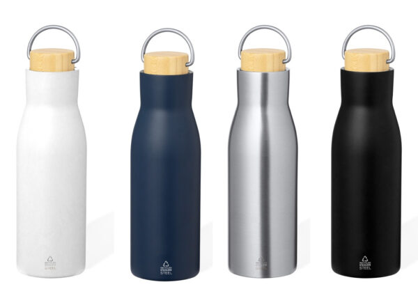 Insulated Bottle in Recycled Stainless steel - Prismix