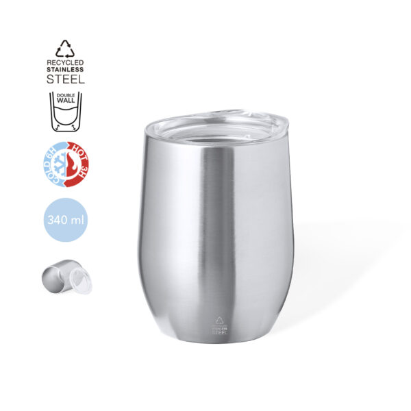 Insulated Cup in Recycled Stainless Steel -  Yarton