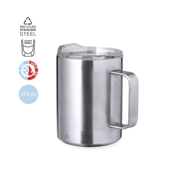 Insulated Mug in recycled Stainless steel -Dovery