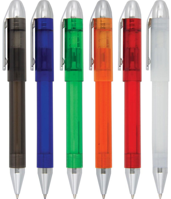 Plastic pen translucent parker style refill Coral