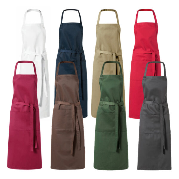 Apron large size with front pocket adjustable waist strap