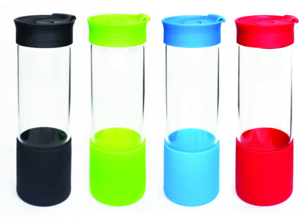 Drink  Bottle  glass with silicone top 500ml