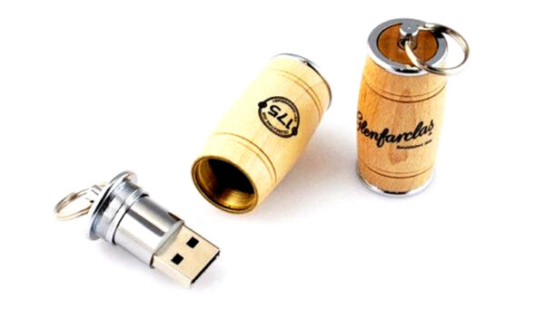 USB Barrel barrel shape with key ring attachment ( Factory Direct MOQ)