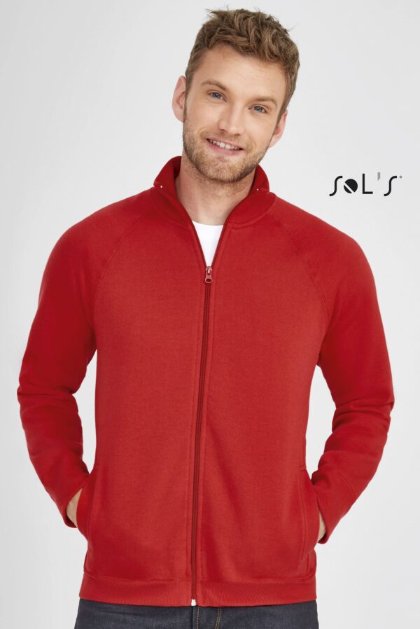 Jacket Men's zippered 50% cotton 50% polyester fleece lining SUNDAE