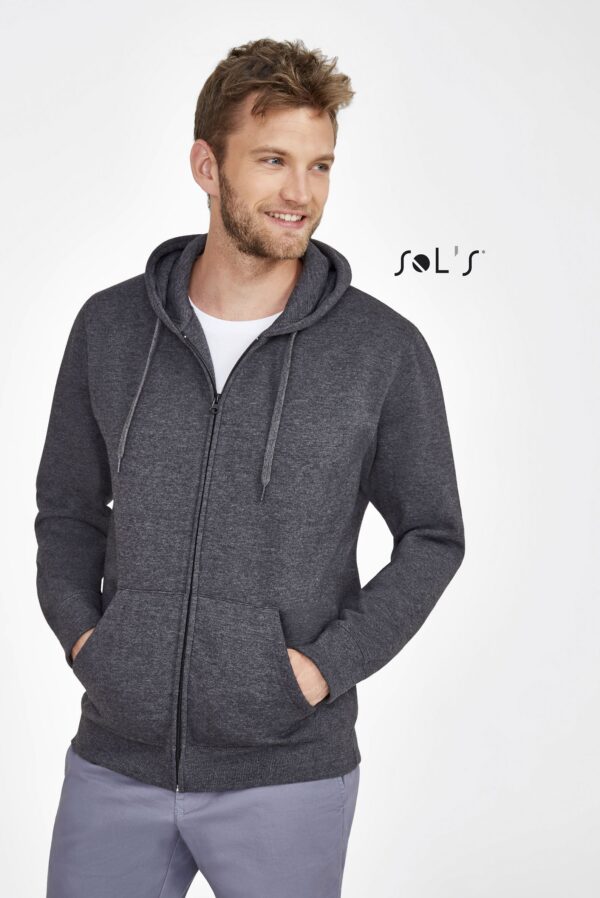 Hoodie  Men's lined hood , hidden zip , 50% cotton , 50% polyester SEVEN