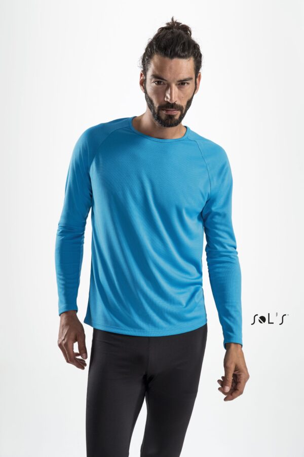 T shirt long sleeve men's 100% breathable polyester SPORTY