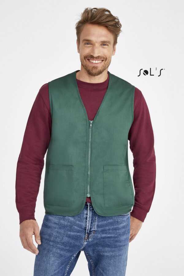 Vest zippered UNISEX 200gsm 65% polyester 35% cotton WALLACE