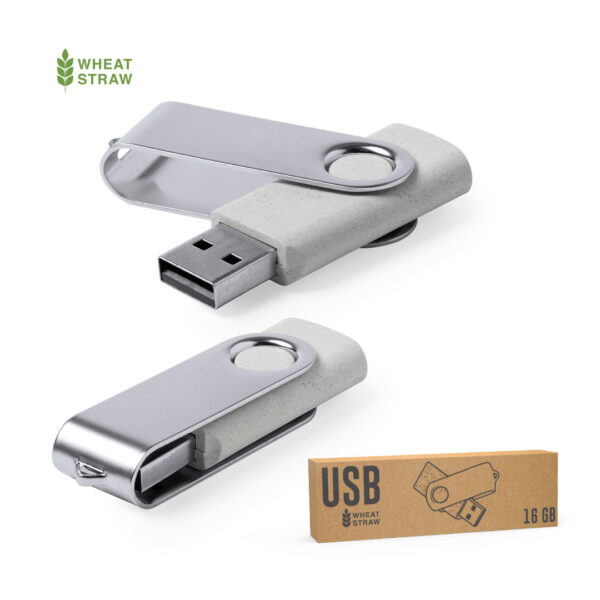 USB Memory body made from wheat straw  Mozil 16GB