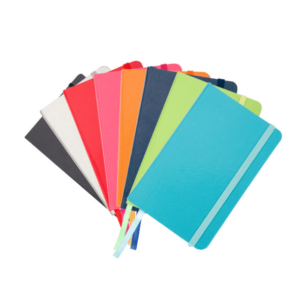 Notebook A5 size 192 creamed lined pages and expandable pocket  with elastic enclosure BEST VALUE NOTEBOOK