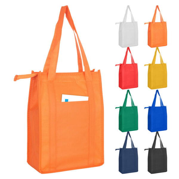 Non Woven Cooler Bag with Top Zip Closure - Image 3