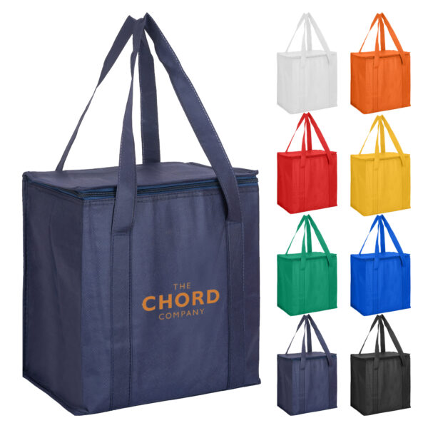 Non Woven Cooler Bag with Zipped Lid - Image 2