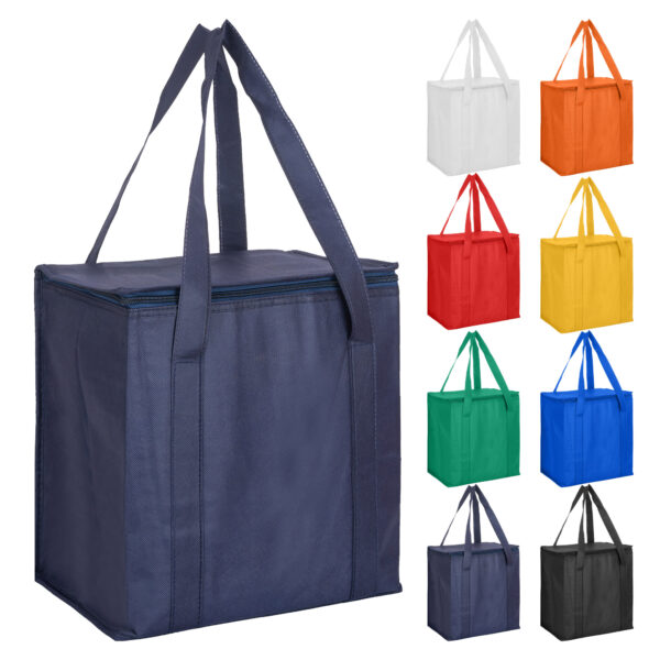 Non Woven Cooler Bag with Zipped Lid - Image 3