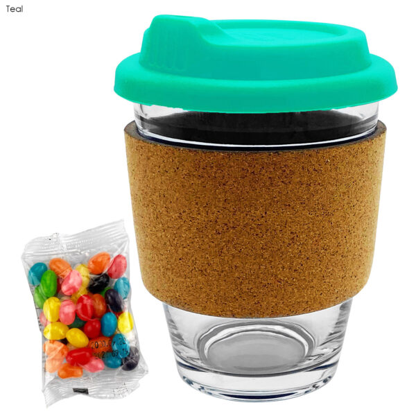 Jelly Bean In Cork Band Glass Coffee Cup - Image 12