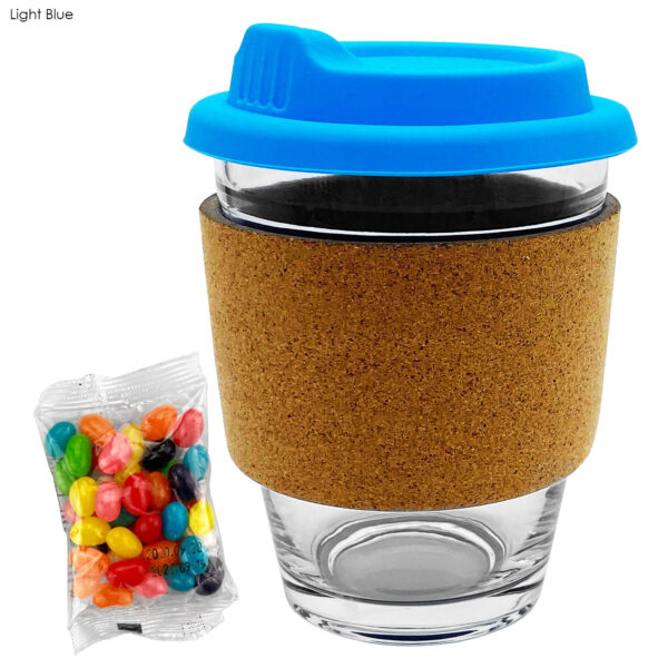 Jelly Bean In Cork Band Glass Coffee Cup - Image 13