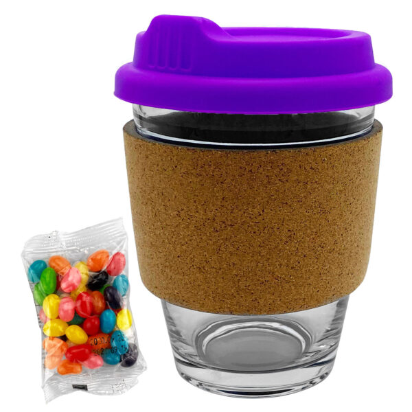 Jelly Bean In Cork Band Glass Coffee Cup - Image 16