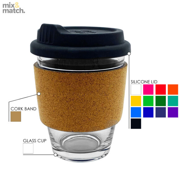 Jelly Bean In Cork Band Glass Coffee Cup - Image 17