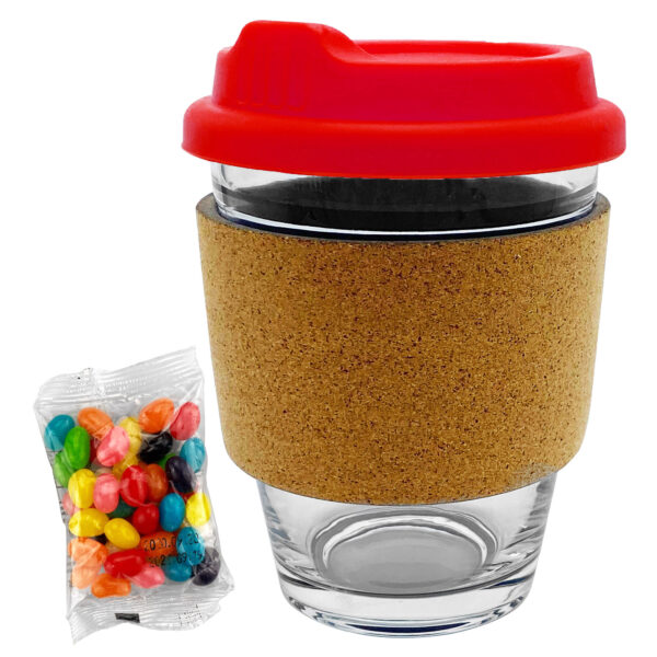 Jelly Bean In Cork Band Glass Coffee Cup - Image 6