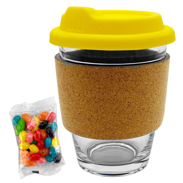 Jelly Bean In Cork Band Glass Coffee Cup - Image 7