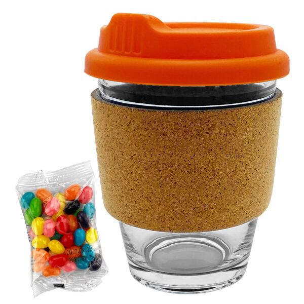 Jelly Bean In Cork Band Glass Coffee Cup - Image 8