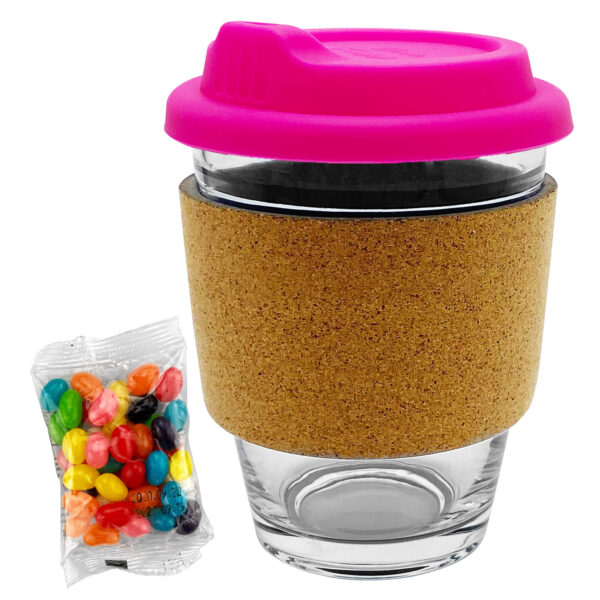 Jelly Bean In Cork Band Glass Coffee Cup - Image 9