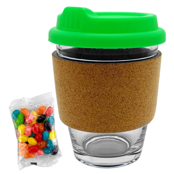 Jelly Bean In Cork Band Glass Coffee Cup - Image 10