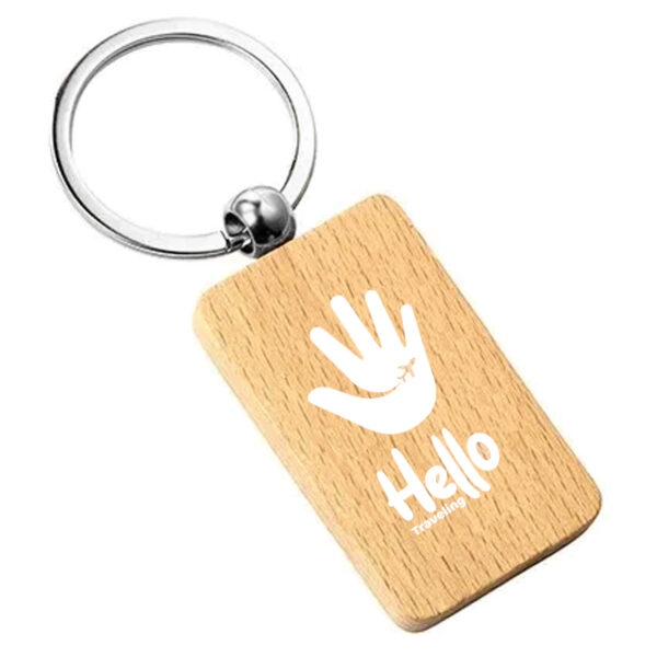 Wood Euro Key Ring - Image 2