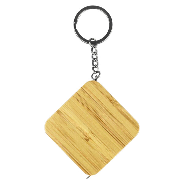 Bamboo Tape Measure Key Ring - Image 2