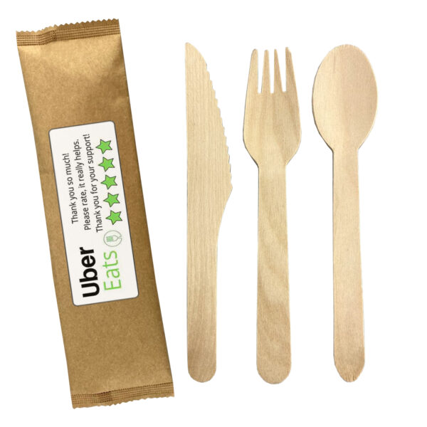 2pcs Wooden Cutlery Set