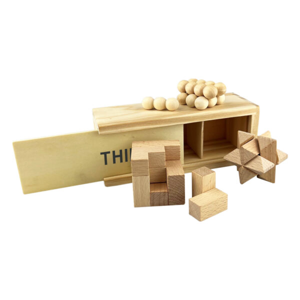 3in1 Wooden Brain Teaser