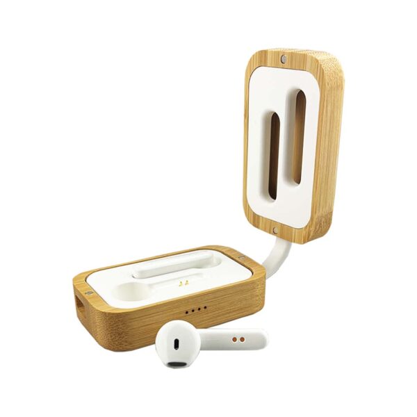 Rockside Bamboo Wireless Earbuds - Image 3