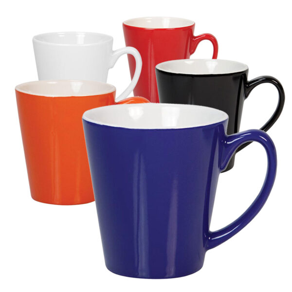 Coffee mug 300ml conical shape 2 tone