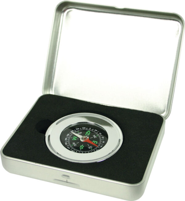 Compass chrome in stainless steel gift tin