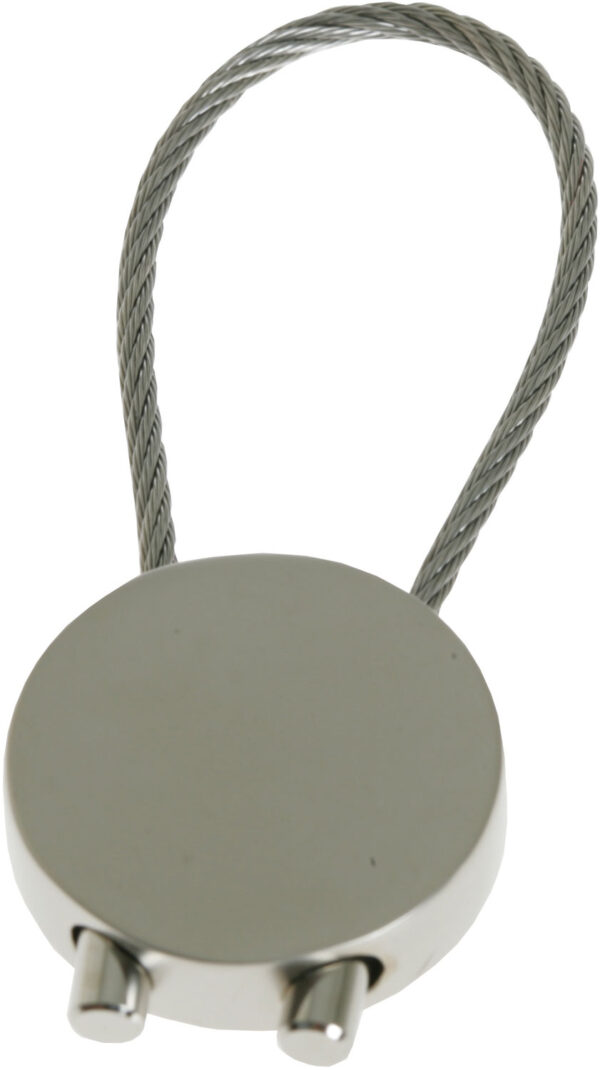 key ring Metal round with cable wire closure device