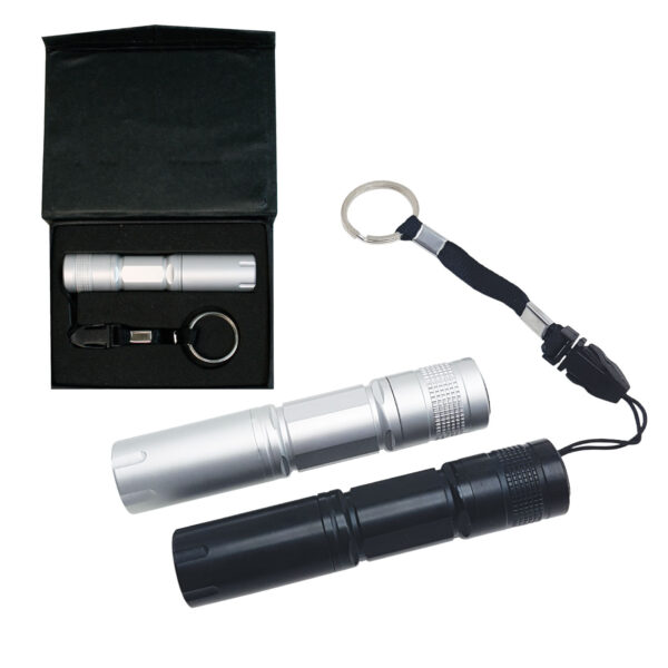 Torch metal with carry strap and split ring packed in a gift box