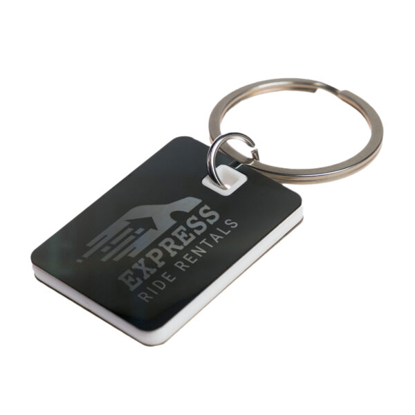 Rectangle Stainless Steel Keytag - Image 2